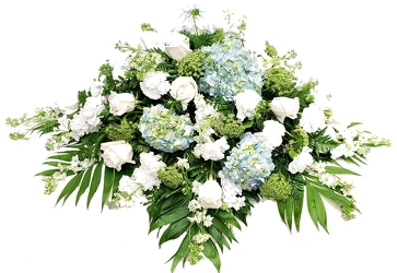 Heavenly Clouds Casket Spray from Lagana Florist in Middletown, CT