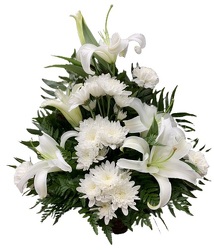 White Lilies Basket from Lagana Florist in Middletown, CT