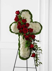 The FTD Floral Cross Easel from Lagana Florist in Middletown, CT