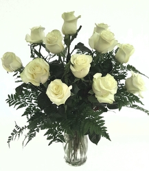 White Rose Bouquet from Lagana Florist in Middletown, CT