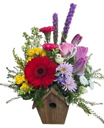 Bloomin' Birdhouse from Lagana Florist in Middletown, CT