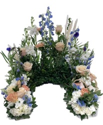 Sea Side Urn Horseshoe Wreath  from Lagana Florist in Middletown, CT