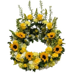 Sunshine Urn Wreath from Lagana Florist in Middletown, CT