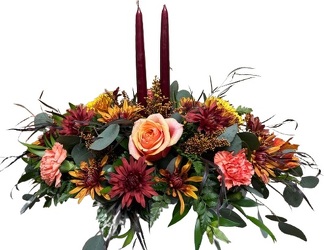 Amber Glow Centerpiece from Lagana Florist in Middletown, CT