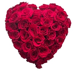 Solid Rose Heart from Lagana Florist in Middletown, CT