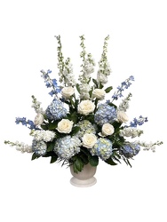 Bright Blue Skies Urn from Lagana Florist in Middletown, CT