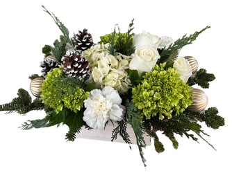 Winter Frost Centerpiece from Lagana Florist in Middletown, CT