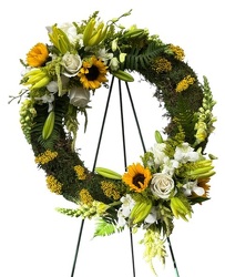 Glowing Rays Wreath from Lagana Florist in Middletown, CT