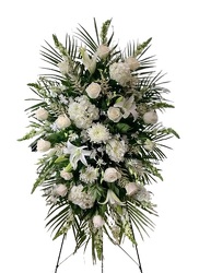 XL Premium White Standing Spray from Lagana Florist in Middletown, CT