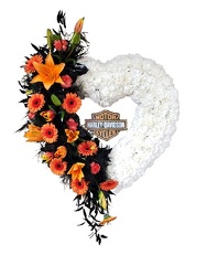 Harley Davidson Heart Tribute from Lagana Florist in Middletown, CT