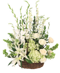 Peaceful Eternity Basket Arrangement from Lagana Florist in Middletown, CT