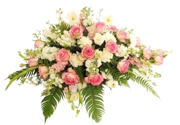 Peaceful Pink Casket Spray from Lagana Florist in Middletown, CT