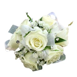 White Spray Rose Corsage from Lagana Florist in Middletown, CT
