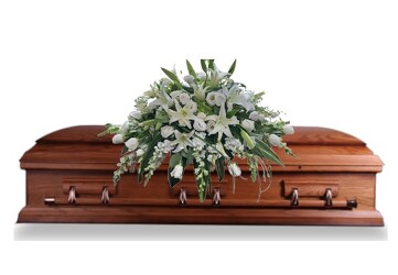Peaceful Light Casket Spray from Lagana Florist in Middletown, CT